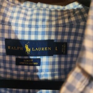 Ralph Lauren Blue Checkered Men's Shirt